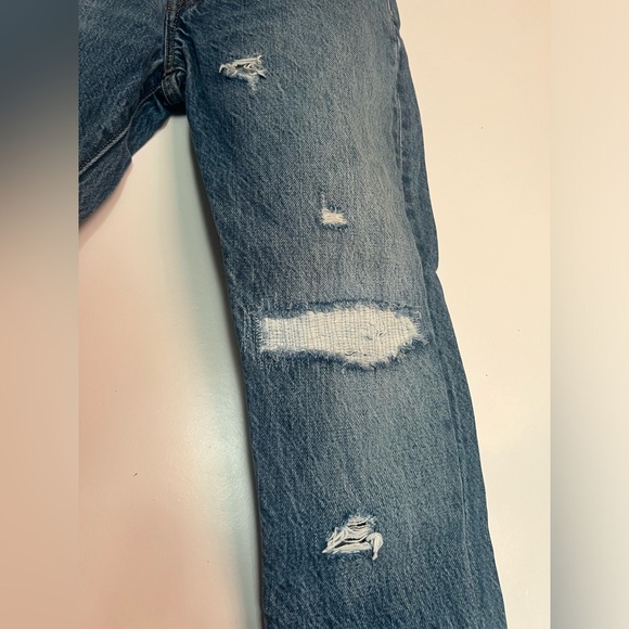 Levis 501 Distressed Size 27 Waist White Oak Denim - Picture 5 of 6